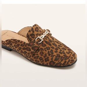 New Frankie4 Grace Leopard Print Suede Podiatrist Designed Footbed LoaferMules,7
